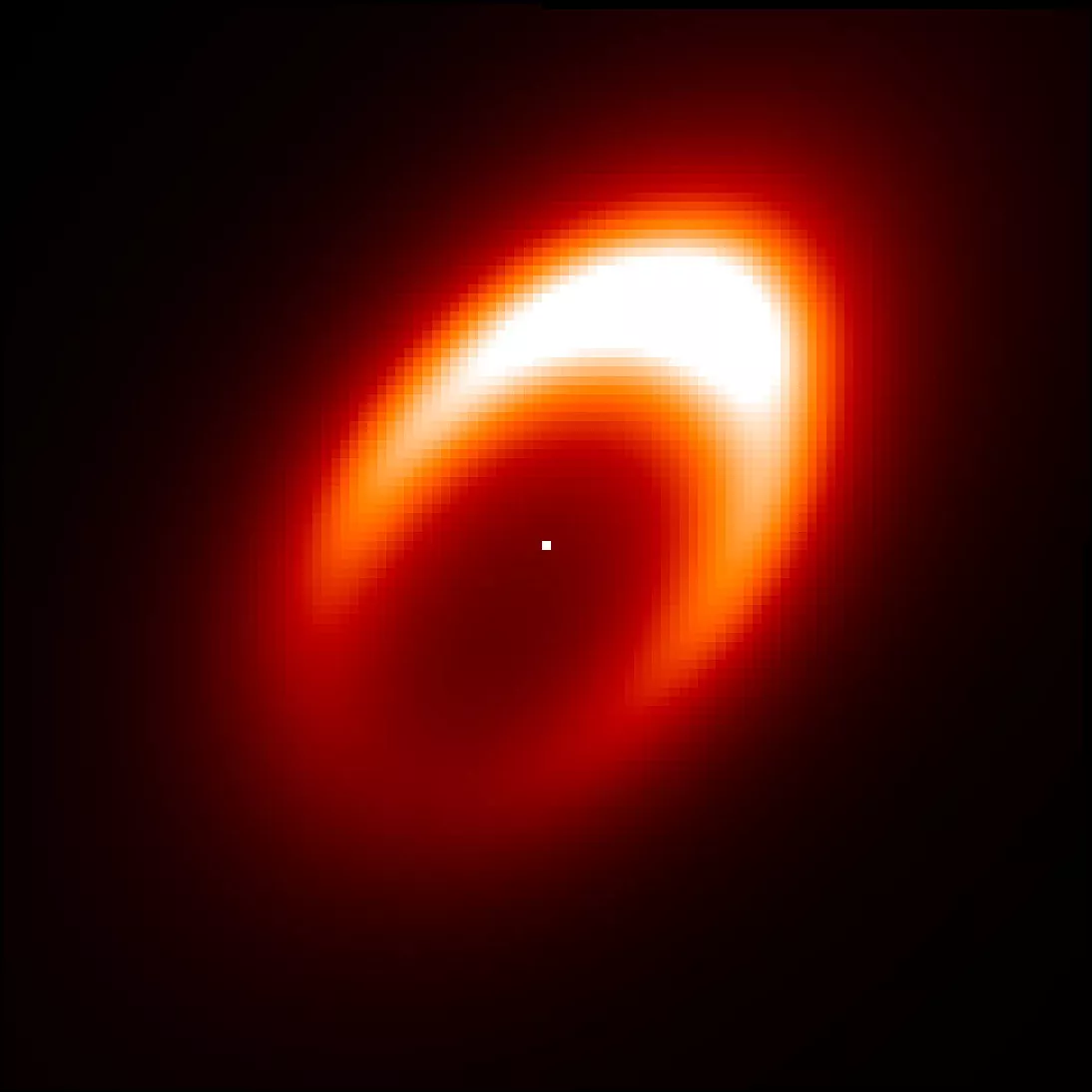 CSFK-MATISSE-HD163296 csillag körüli porgyűrű vázlatos képe